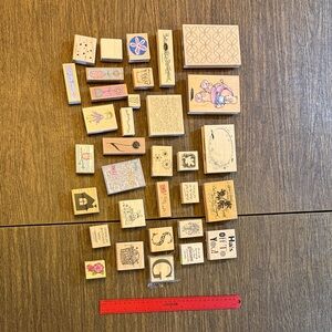 Assorted Wooden Stamps Set